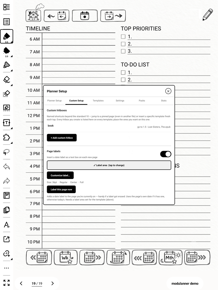 Custom navigation buttons preview