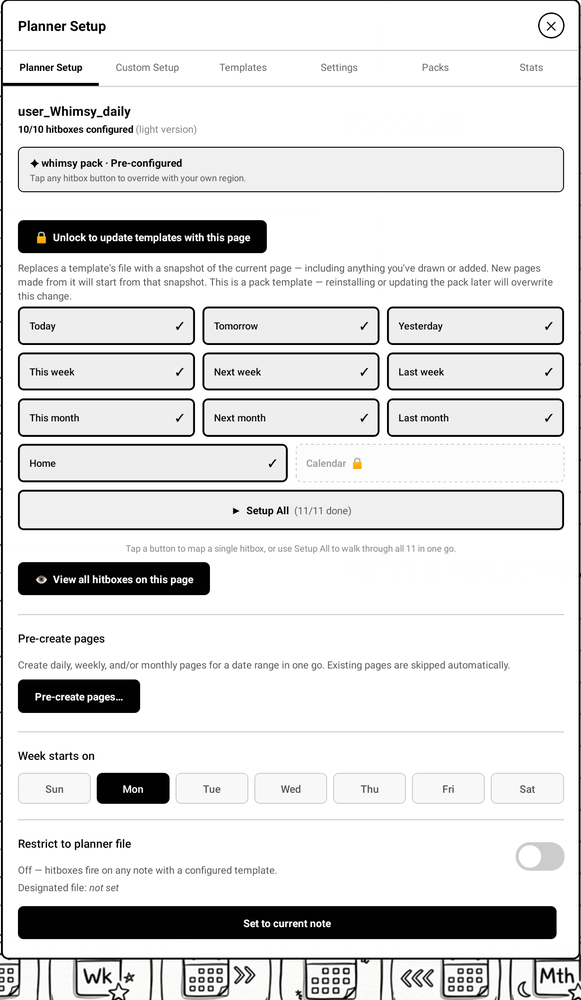 Guided setup walkthrough