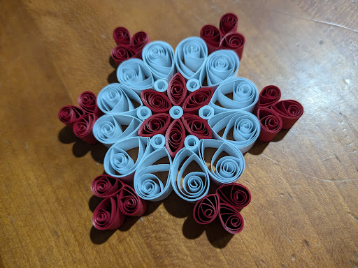Quilled snowflake ornament