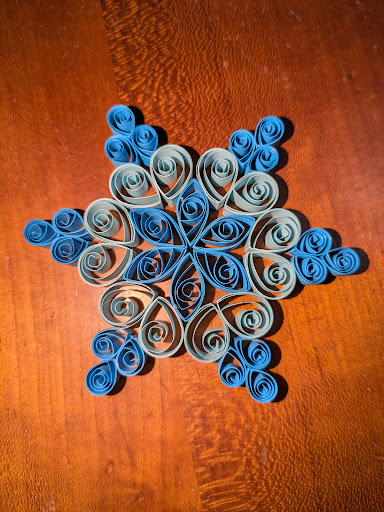 Quilled snowflake ornament