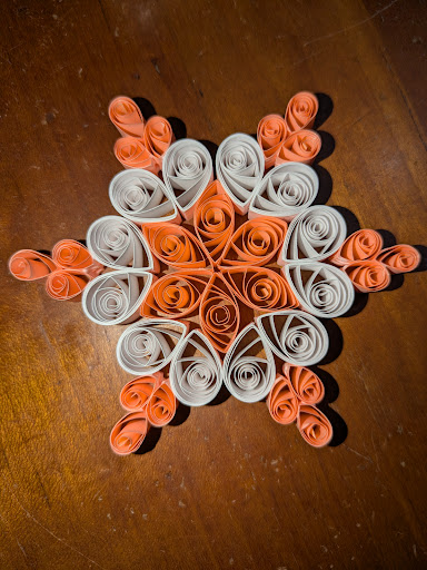 Quilled snowflake ornament