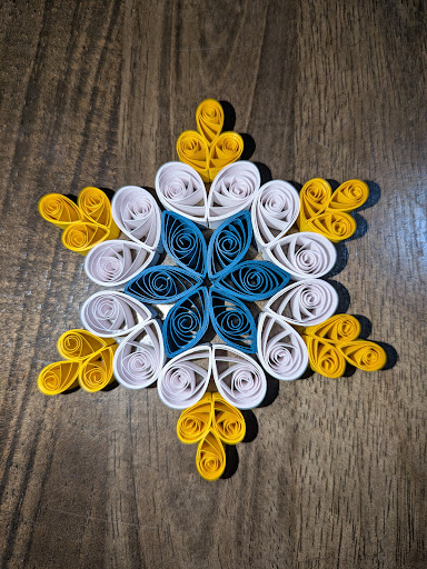 Quilled snowflake ornament