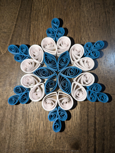 Quilled snowflake ornament