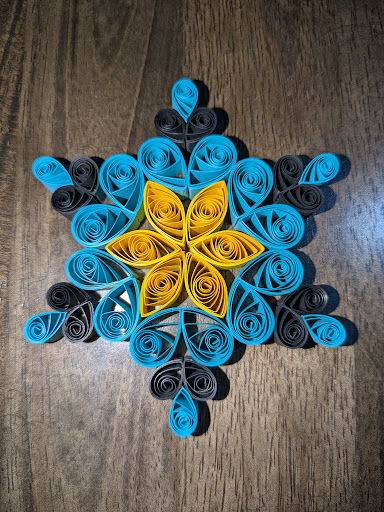 Quilled snowflake ornament
