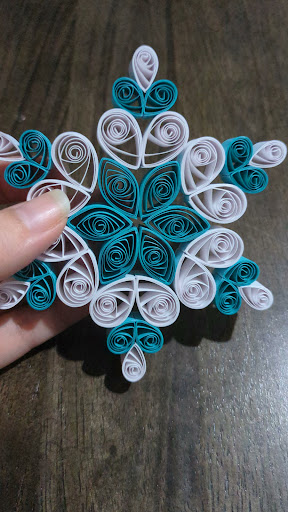 Quilled paper snowflake