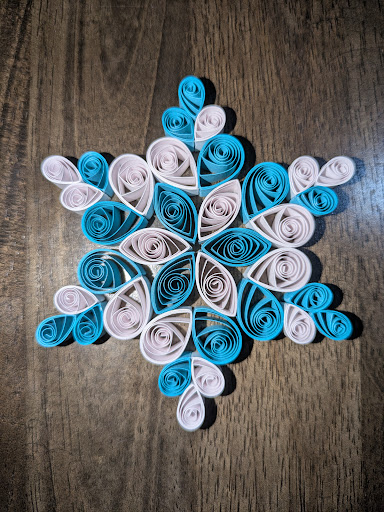 Quilled snowflake ornament